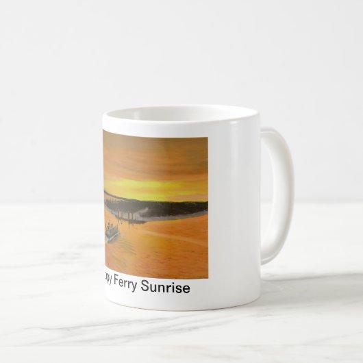 Chappy Fähren-Sonnenaufgang Kaffeetasse (VorderseiteRechts)
