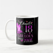 Chapter 18 Fabulous Since 2008 18th Birthday Gift Kaffeetasse (Links)