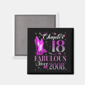 Chapter 18 Fabulous Since 2008 18th Birthday Gift  Magnet (Vorderseite/Rückseite)