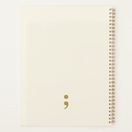 Chapter 2026 Still Writing Custom Gold Semicolon Planer (Rückseite)
