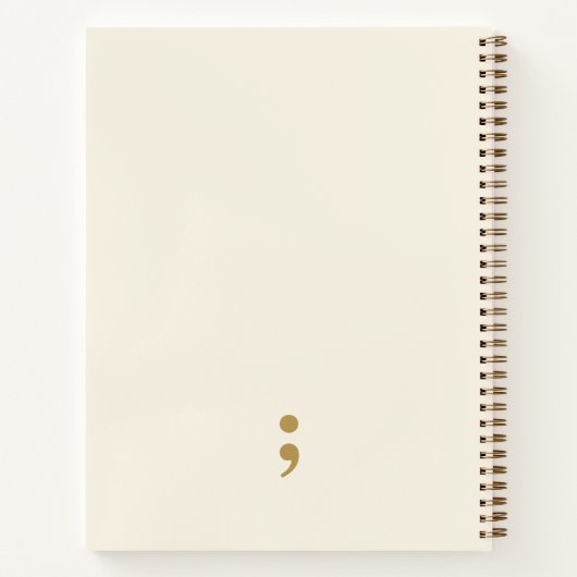 Chapter 2026 Still Writing Semicolon Journal Notizblock (Rückseite)