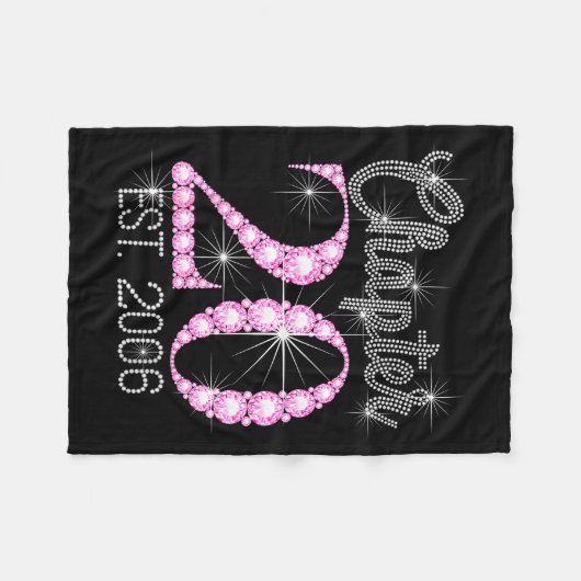 Chapter 20 Est 2006 Happy 20th Birthday Gift  Fleecedecke (Vorderseite (Horizontal))