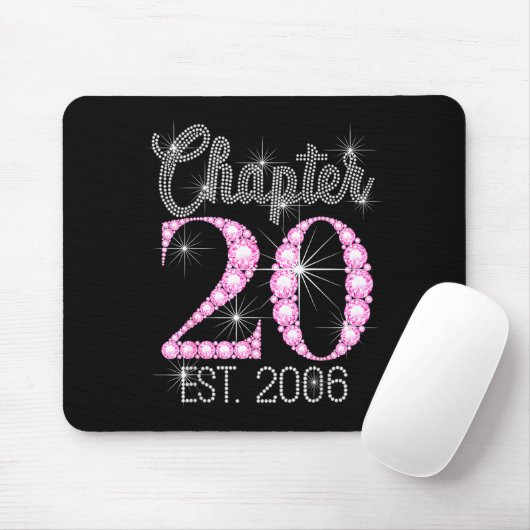 Chapter 20 Est 2006 Happy 20th Birthday Gift Mousepad (Mit Mouse)