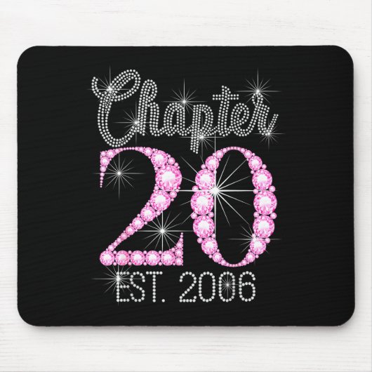 Chapter 20 Est 2006 Happy 20th Birthday Gift  Mousepad (Vorne)