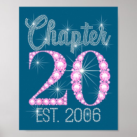 Chapter 20 Est 2006 Happy 20th Birthday Gift Poster (Vorne)