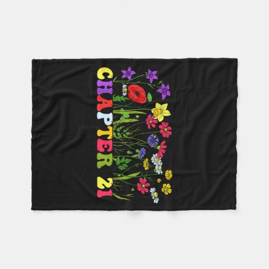 Chapter 21st Birthday Bookworm 21 Years Old For Bo Fleecedecke (Vorderseite (Horizontal))