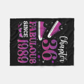 Chapter 36 Fabulous Since 1989 36th Birthday Girl Fleecedecke (Vorderseite (Horizontal))