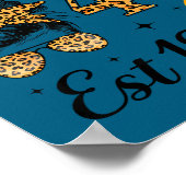 Chapter 40 Est 1986 40 Year Old Messy Bun Birthday Poster (Ecke)