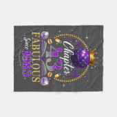 Chapter 43 Since 1983 Purple Disco Ball 43rd Birth Fleecedecke (Vorderseite (Horizontal))