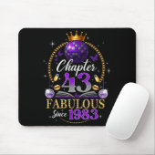 Chapter 43 Since 1983 Purple Disco Ball 43rd Birth Mousepad (Mit Mouse)