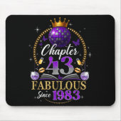 Chapter 43 Since 1983 Purple Disco Ball 43rd Birth Mousepad (Vorne)