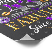 Chapter 43 Since 1983 Purple Disco Ball 43rd Birth Poster (Ecke)