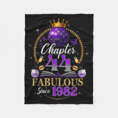 Chapter 44 Since 1982 Purple Disco Ball 44th Birth Fleecedecke (Vorderseite)