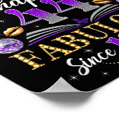 Chapter 44 Since 1982 Purple Disco Ball 44th Birth Poster (Ecke)