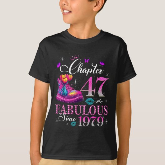 Chapter 47 Fabulous Since 1979 47th Birthday Women T-Shirt (Vorderseite)