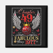 Chapter 49 Fabulous Est. 1977 Disco Ball 49th Birt Magnet (Vorne)