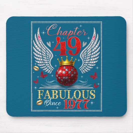 Chapter 49 Fabulous Est. 1977 Disco Ball 49th Birt Mousepad (Vorne)