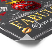 Chapter 49 Fabulous Est. 1977 Disco Ball 49th Birt Poster (Ecke)