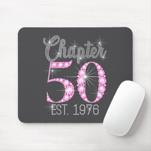 Chapter 50 Est 1976 Happy 50th Birthday Gift  Mousepad (Mit Mouse)