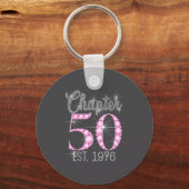 Chapter 50 Est 1976 Happy 50th Birthday Gift Schlüsselanhänger (Vorderseite)