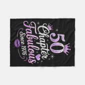 Chapter 50 Fabulous Since 1976 50th Birthday Queen Fleecedecke (Vorderseite (Horizontal))