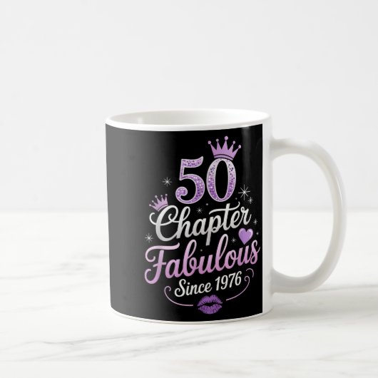 Chapter 50 Fabulous Since 1976 50th Birthday Queen Kaffeetasse (Rechts)