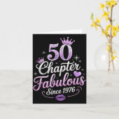 Chapter 50 Fabulous Since 1976 50th Birthday Queen Karte (Gelbe Blume)