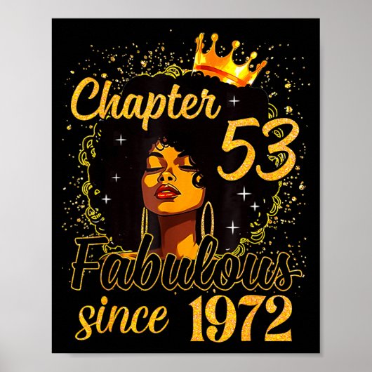 Chapter 53 Fabulous Since 1972 53rd Birthday Women Poster (Vorne)