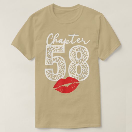 Chapter 58 Lips Happy Birthday Leopard 58 years Bo T-Shirt (Design vorne)