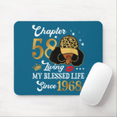 Chapter 58 Living My Blessed Life Since 1968 Afro Mousepad (Mit Mouse)