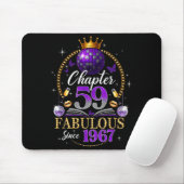 Chapter 59 Since 1967 Purple Disco Ball 59th Birth Mousepad (Mit Mouse)