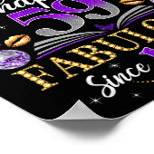 Chapter 59 Since 1967 Purple Disco Ball 59th Birth Poster (Ecke)