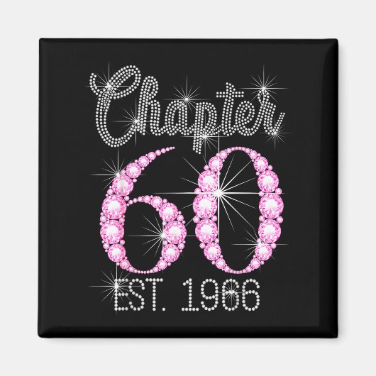 Chapter 60 Est 1966 Happy 60th Birthday Gift  Magnet (Vorne)
