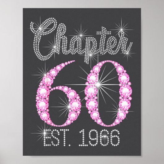 Chapter 60 Est 1966 Happy 60th Birthday Gift  Poster (Vorne)