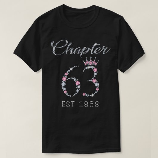 Chapter 63 EST 1958 63rd Birthday Tee Gift For Wom (Design vorne)