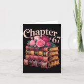 Chapter 67 Floral Book Stack Design  Karte (Vorderseite)