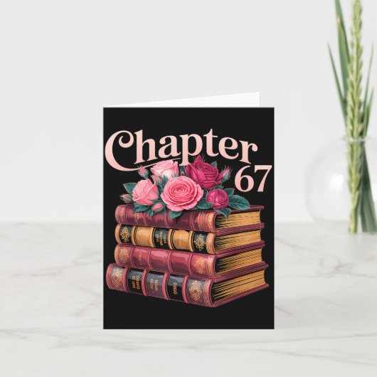 Chapter 67 Floral Book Stack Design Karte (Vorderseite)