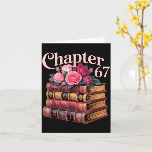Chapter 67 Floral Book Stack Design Karte (Gelbe Blume)