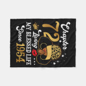 Chapter 72 Living My Blessed Life Since 1954 Afro  Fleecedecke (Vorderseite (Horizontal))