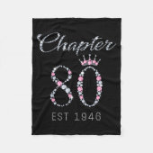 Chapter 80 Est 1946 80th Birthday Tee Gift For Wom Fleecedecke (Vorderseite)
