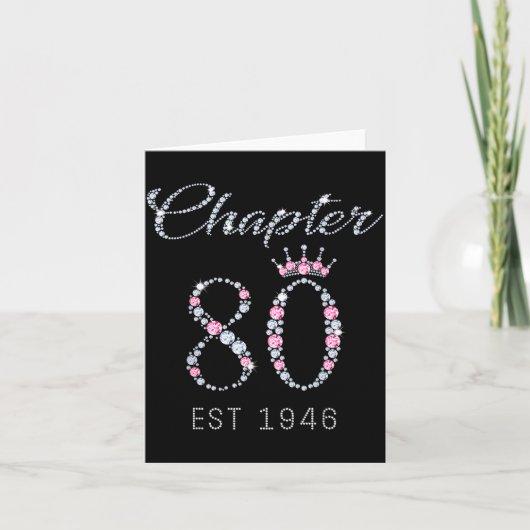 Chapter 80 Est 1946 80th Birthday Tee Gift For Wom Karte (Vorderseite)