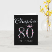 Chapter 80 Est 1946 80th Birthday Tee Gift For Wom Karte (Gelbe Blume)