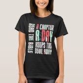 Chapter A Day Keep The Devil Away-Funny Christian T-Shirt (Vorderseite)