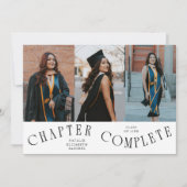 Chapter Complete Typography Grad Photo Ankündigung (Vorderseite)