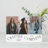 Chapter Complete Typography Grad Photo Ankündigung (Stehend Vorderseite)