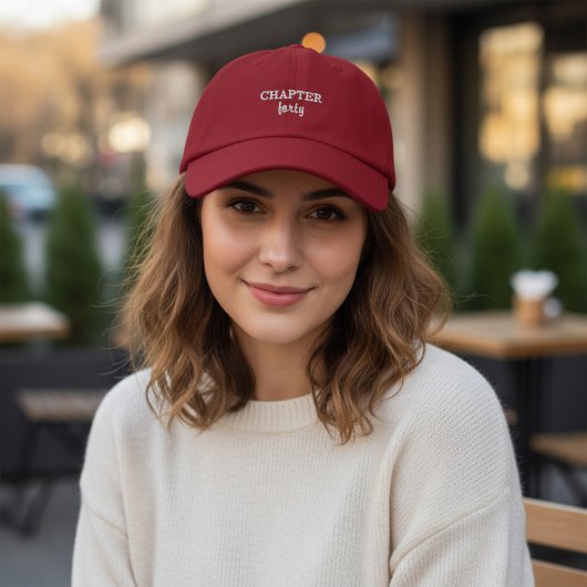 CHAPTER forty in Black Bestickte Baseballkappe