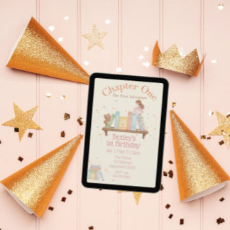 Chapter One, First Adventure, 1st Birthday Girl Einladung