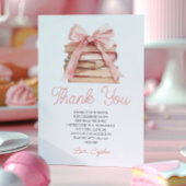 Chapter Storybook Pink Bow Books Birthday Party Dankeskarte