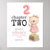 Chapter Two Bear Books Girl 2nd Birthday welcome  Poster (Vorne)