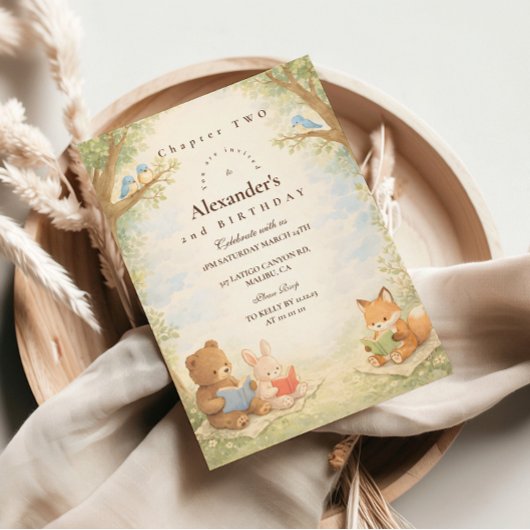 Chapter Two Little Reader Birthday Einladung
